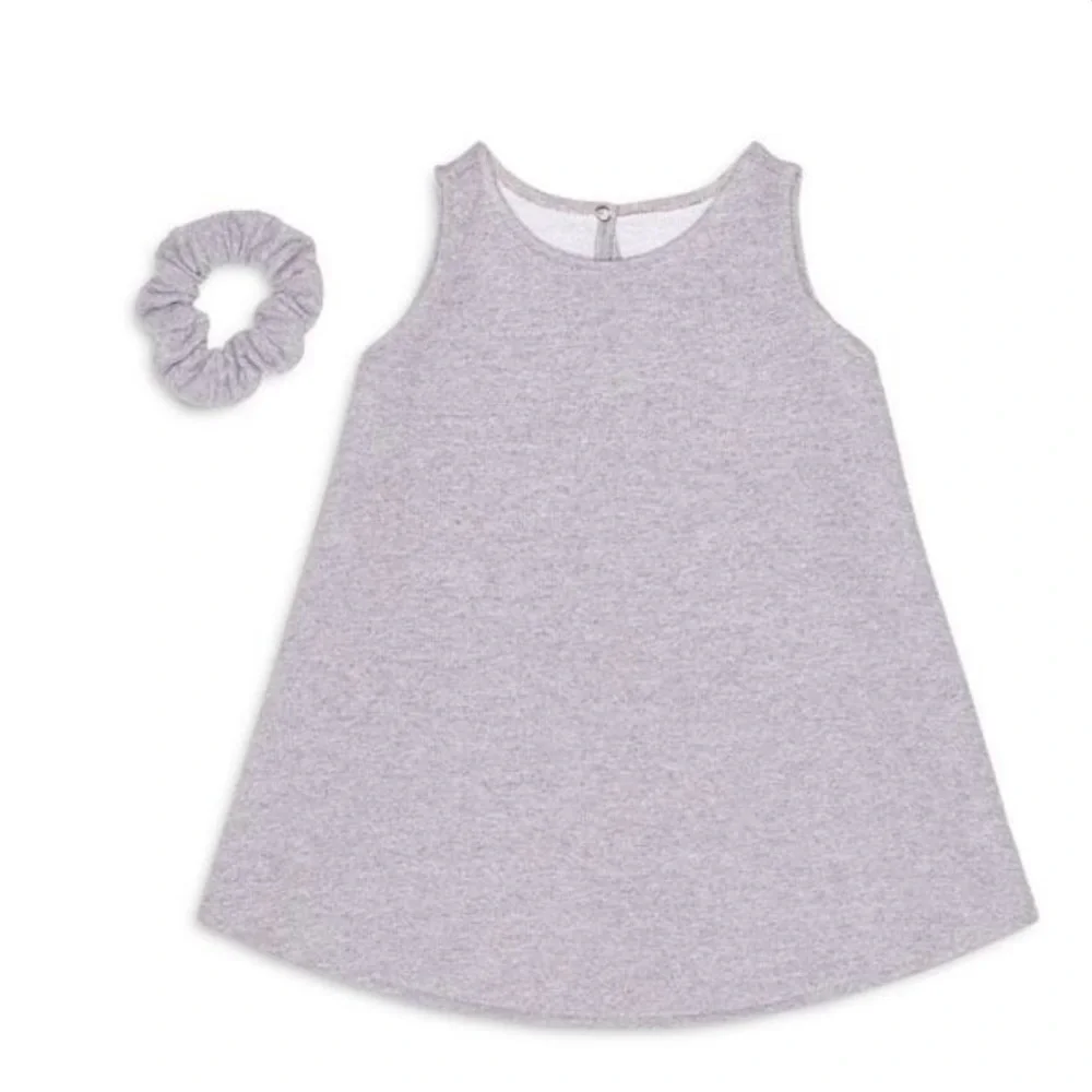 NWT Miles & Milan Baby Heathered Millie‎ Dress With Scrunchie Size 12-18 Months